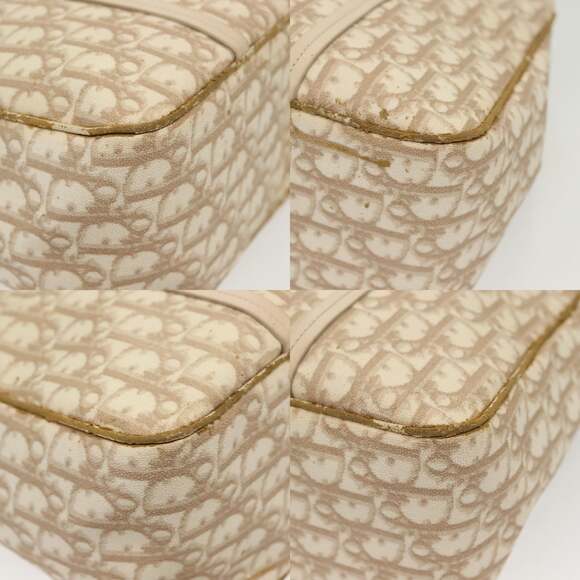 DIOR Trotter Canvas Romantic Chain Tote Bag Pvc Beige - Picture 10 of 12